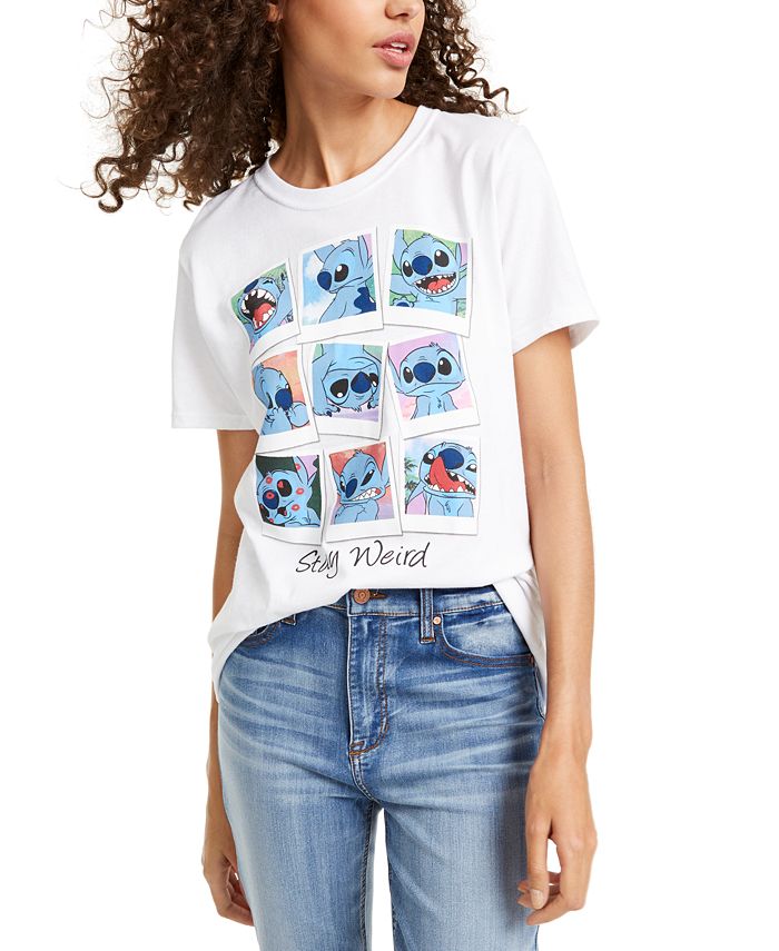 Official Merchandise Disney Stitch Stay Weird Womens Boyfriend Fit T-Shirt