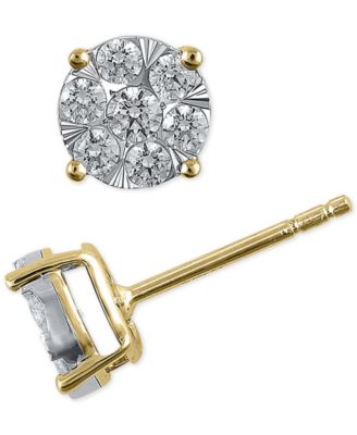 Macys Diamond Cluster Stud Earrings 2025