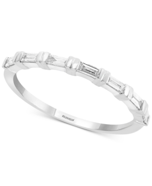 image of Effy Diamond Baguette Bridal Ring (1/4 ct. t.w.) in 14k White Gold