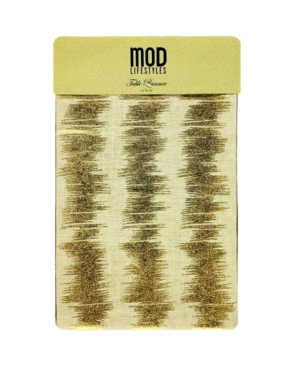 Mod Lifestyles Allover Metallic Print Cotton Table Runner