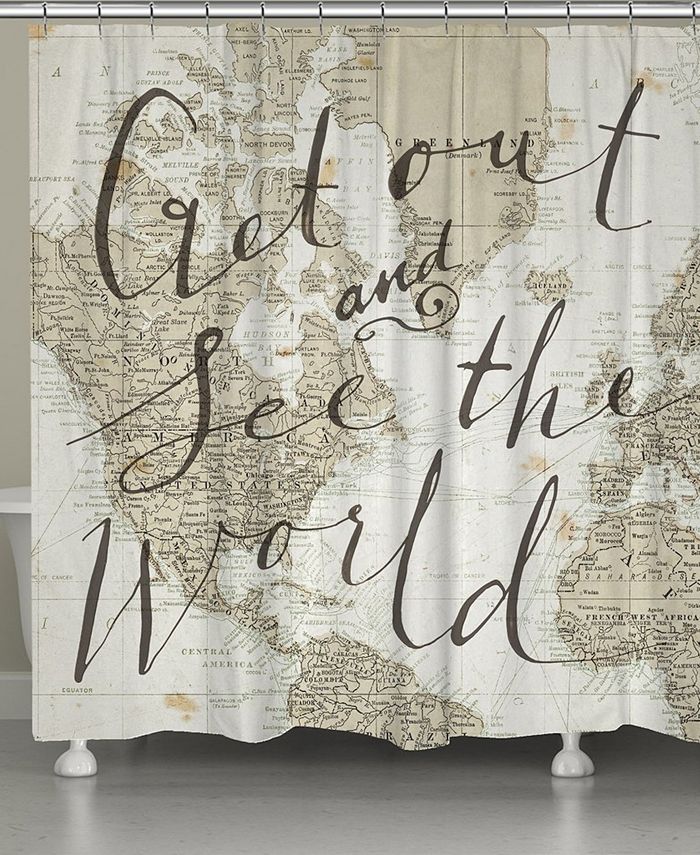 Laural Home - Get Out and See the World Shower Curtain