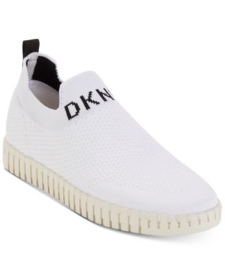 Dkny Dutch Sneakers In White Knit 