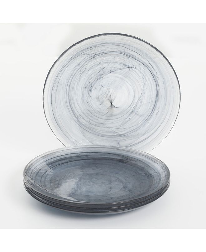 Cravings by Chrissy Teigen Spunglass 4piece dessert plate set