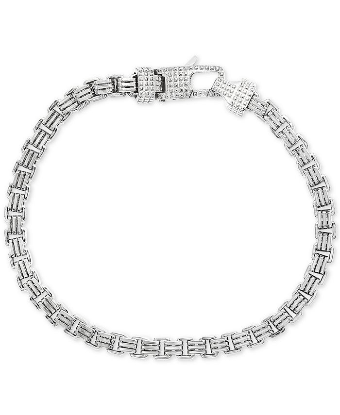 EFFY Collection - Men's Box Link Chain Bracelet in Sterling Silver