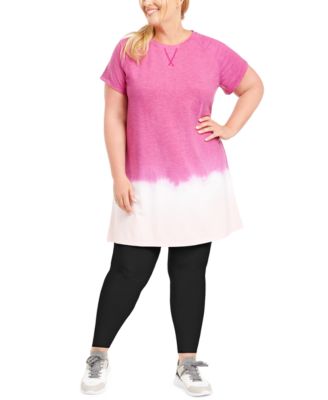 plus size shirt dress with leggings