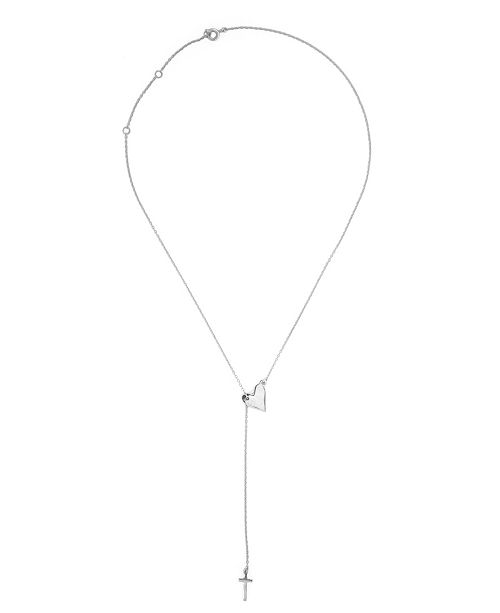 ADORNIA Heart Cross Lariat Necklace & Reviews - Necklaces - Jewelry ...