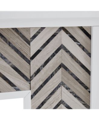 Elior Marble Tiled Electric Fireplace