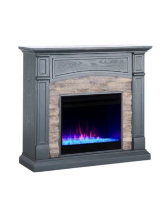 Chartier Color Changing Electric Fireplace with Media Shelf