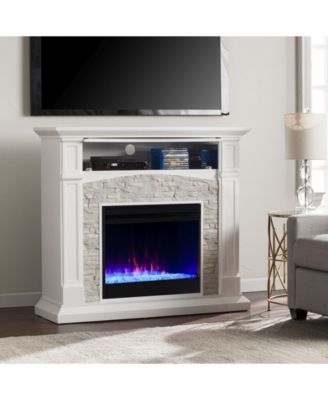 Chartier Color Changing Electric Fireplace with Media Shelf
