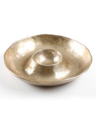 Cravings by Chrissy Teigen - Gold Colored Chip and Dip Server
