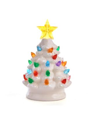 Kurt Adler - Battery-Operated LED Ceramic White Christmas Tree