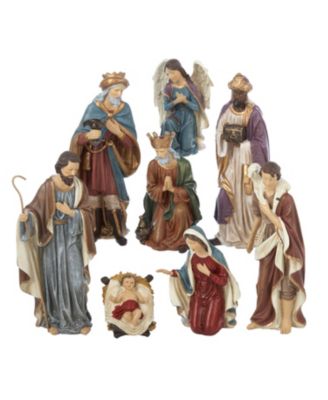 Kurt Adler - 9-Inch Resin Nativity Set of 8 Pieces