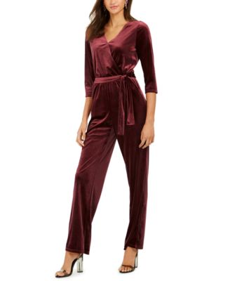 ny collection petite belted jumpsuit