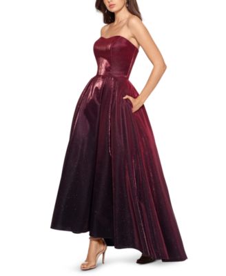 betsy and adam burgundy gown