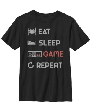 Fifth Sun Nintendo Big Boy's Eat Sleep Game Repeat Short Sleeve T-Shirt