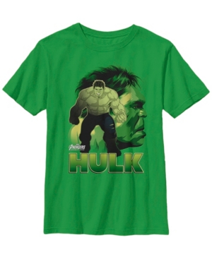 Fifth Sun Marvel Big Boy's Infinity War Hulk Big Head Profile Short Sleeve T-Shirt