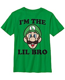 Nintendo Big Boy's Super Mario Luigi Lil Bro Short Sleeve T-Shirt