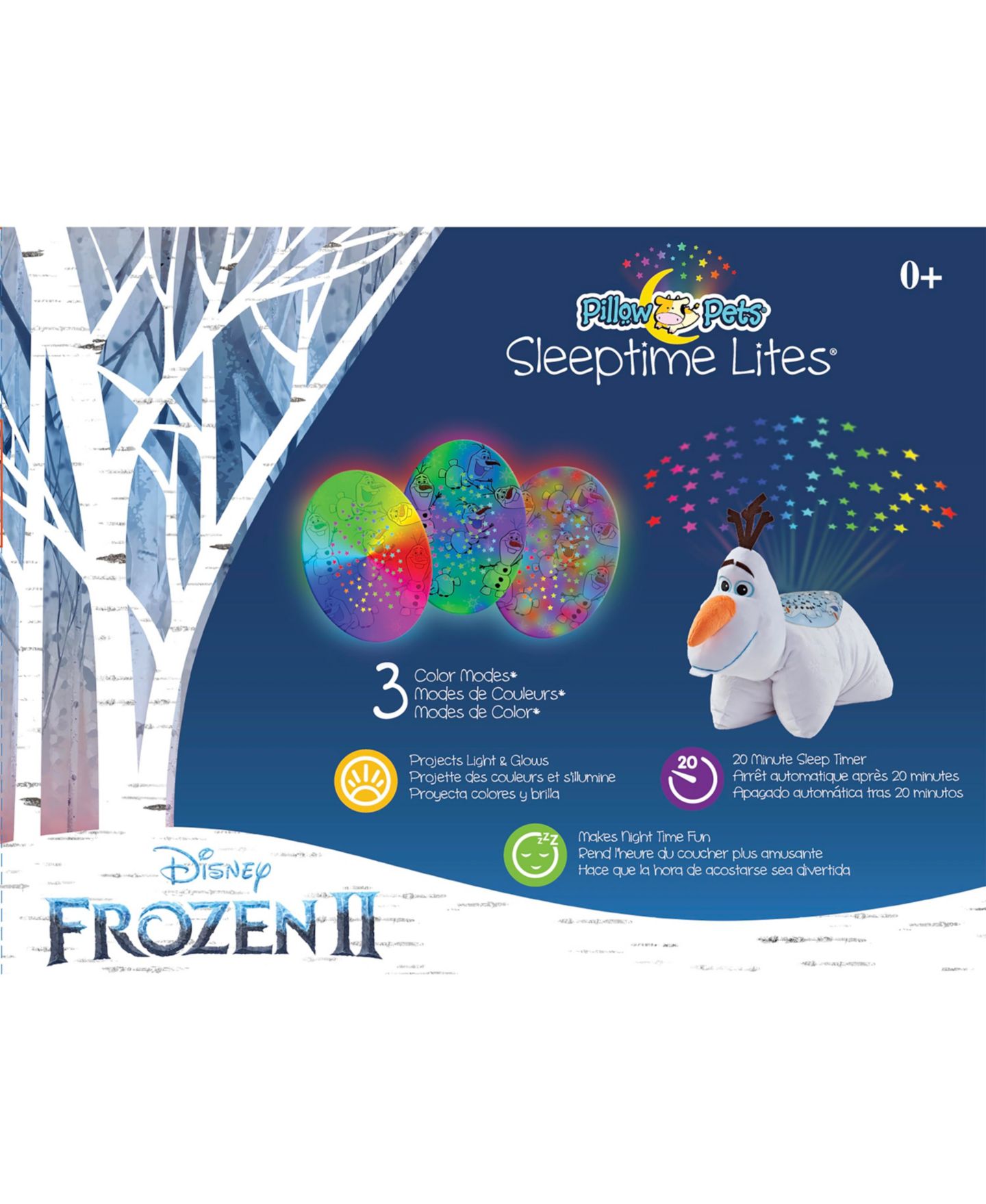 Детская мягкая игрушка Pillow Pets Frozen II Olaf 11" Sleeptime Lite Night Light Plush — фото 6