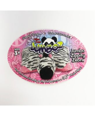 Pillow Pets Signature Zippity Zebra Jumboz Stuffed Animal Plush