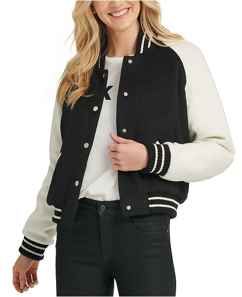 Dkny Varsity Bomber Jacket Reviews Jackets Blazers