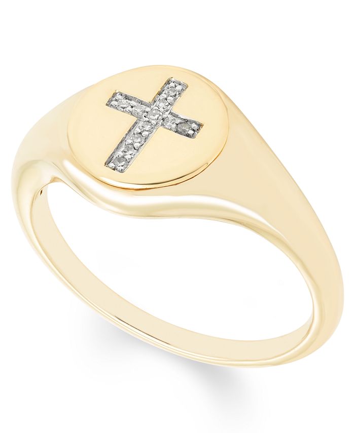 Macy's signet shop ring