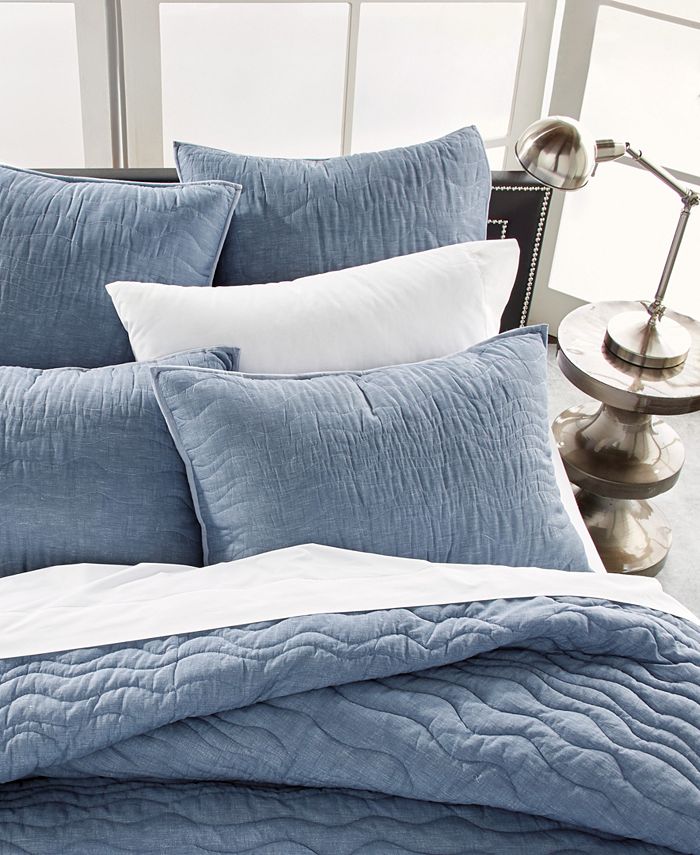 DKNY Cotton Voile Quilted Euro Sham Macy's