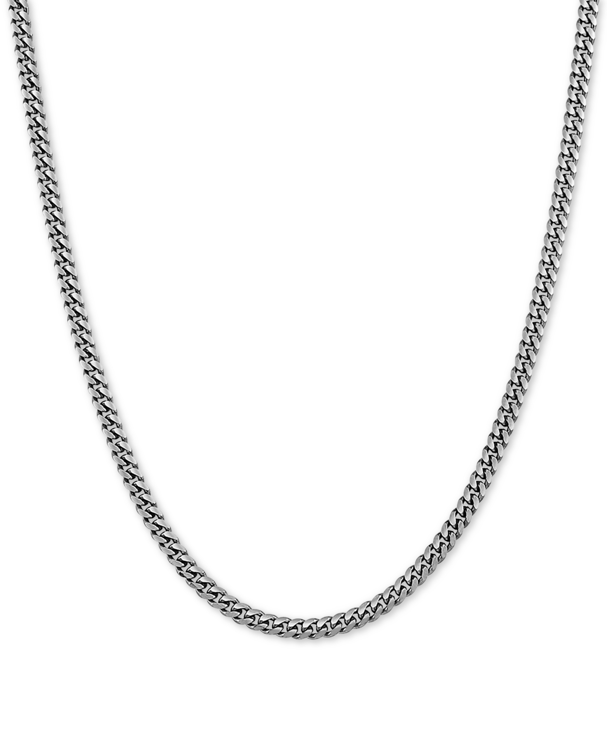 Macy's Cuban Link 22" Chain Necklace in Sterling Silver