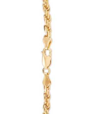 Rope Link 24" Chain Necklace in 18k Gold-Plated Sterling Silver