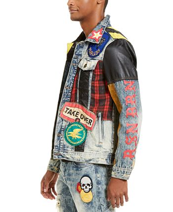 Reason crazed top denim jacket