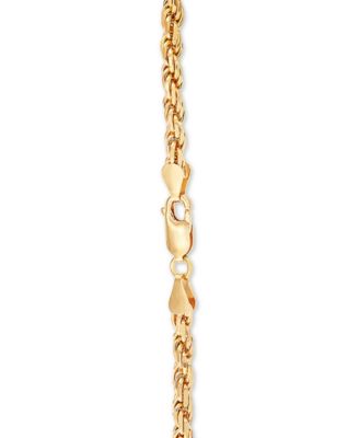 Rope Link 22" Chain Necklace in 18k Gold-Plated Sterling Silver