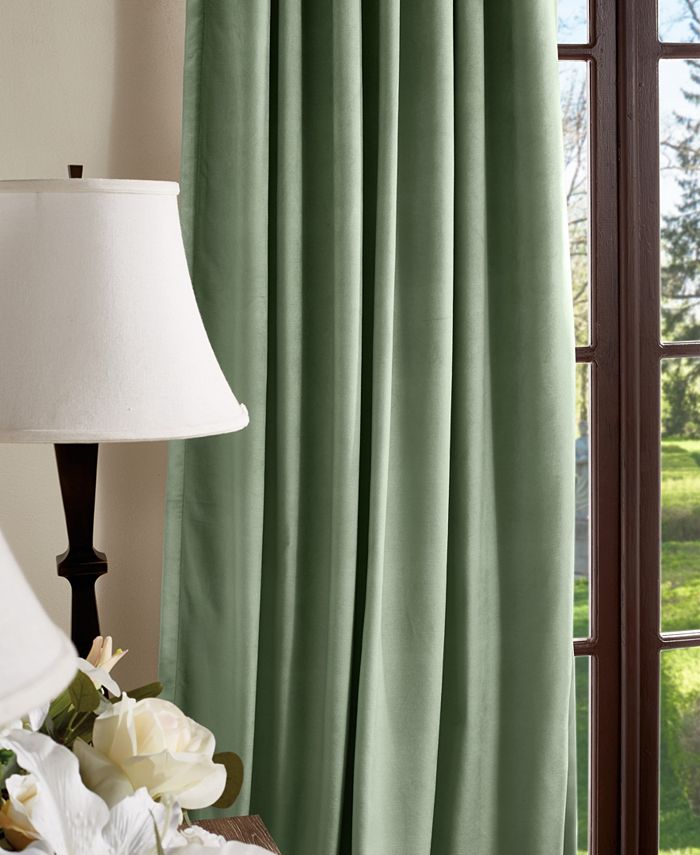 Martha Stewart Collection Lucca Blackout Velvet Curtain Panel Set, 50" x 95", Created For Macy's