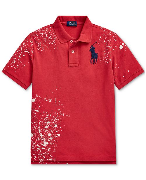 Polo Ralph Lauren Big Boys Distressed Cotton Mesh Polo Shirt & Reviews ...