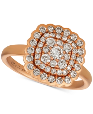 image of Le Vian Nude Diamond Cluster Statement Ring (7/8 ct. t.w.) in 14k Rose Gold