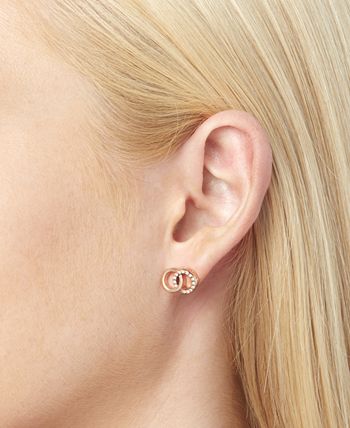 Olivia Burton - Crystal Interlocking Ring Stud Earrings