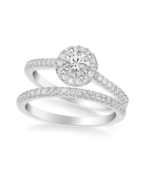 image of Diamond Halo Bridal Set (1 ct. t.w.) in 14k White, Yellow or Rose Gold