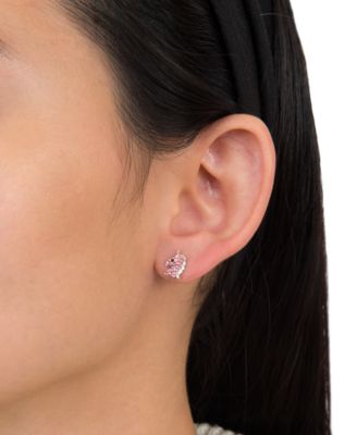 Pav&eacute; Crystal Unicorn Stud Earrings in Sterling Silver