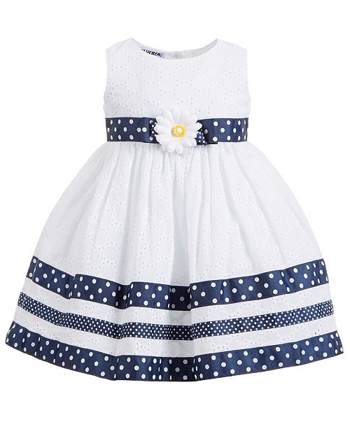 Blueberi Boulevard Baby Girls Dot Print Eyelet Dress Reviews