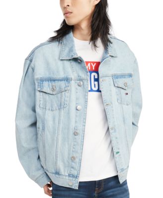tommy hilfiger jean jacket logo on back