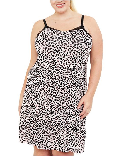 Jessica Simpson Plus Size Babydoll Clip Down Nursing Nightgown