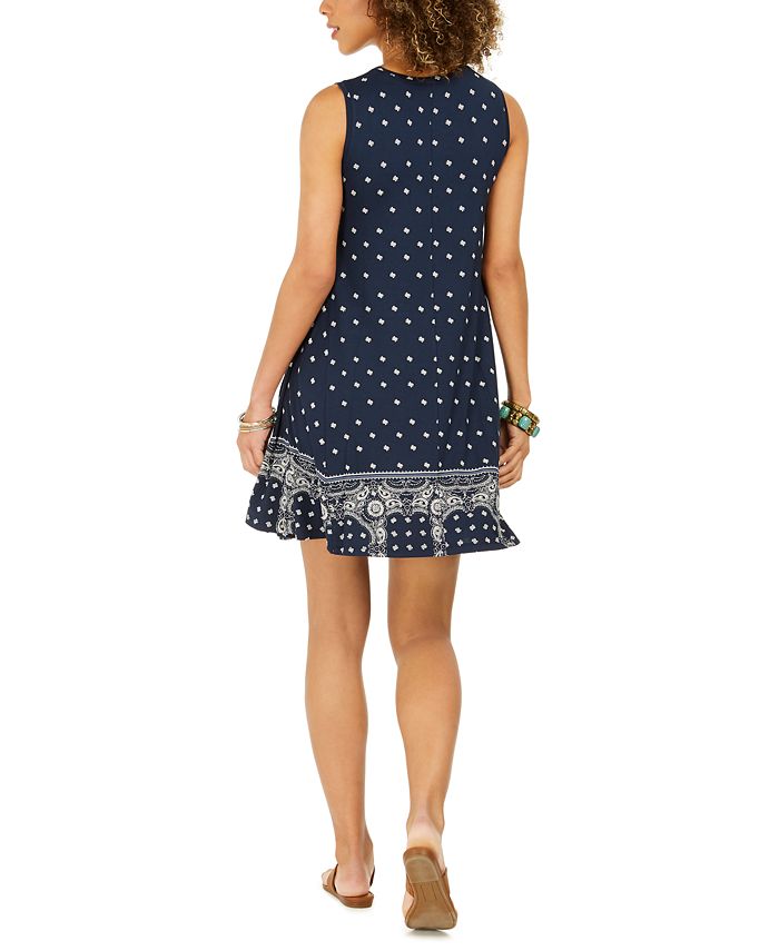 Style & Co Sleeveless Printed A-Line Dress, Created for Macy's - Macy's