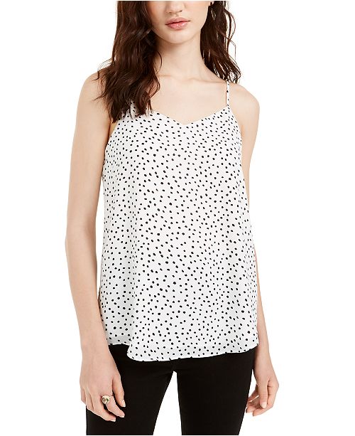 Pink Rose Juniors Polka Dot Cami Reviews Tops Macy S