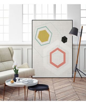 Giant Art 24" x 18" Mod Geometry II Art Block Framed Canvas