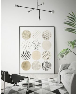 Giant Art 32" x 24" Neutral Pattern Play I Art Block Framed Canvas