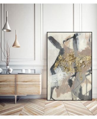 40" x 30" Golden Blush I Art Block Framed Canvas