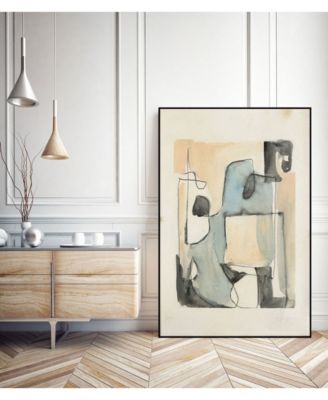 40" x 30" Subdued Abstract II Art Block Framed Canvas