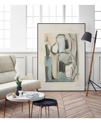 36" x 24" Subdued Abstract I Art Block Framed Canvas