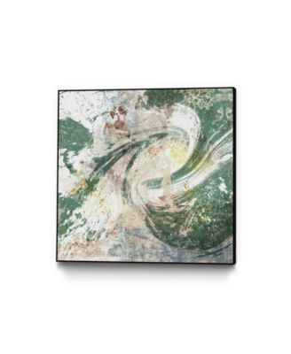 30" x 30" Emerald Aerial Art Block Framed Canvas