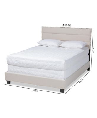 Ansa Fabric Headboard Platform Queen Size Bed