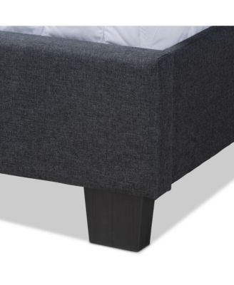Ansa Fabric Headboard Platform Queen Size Bed
