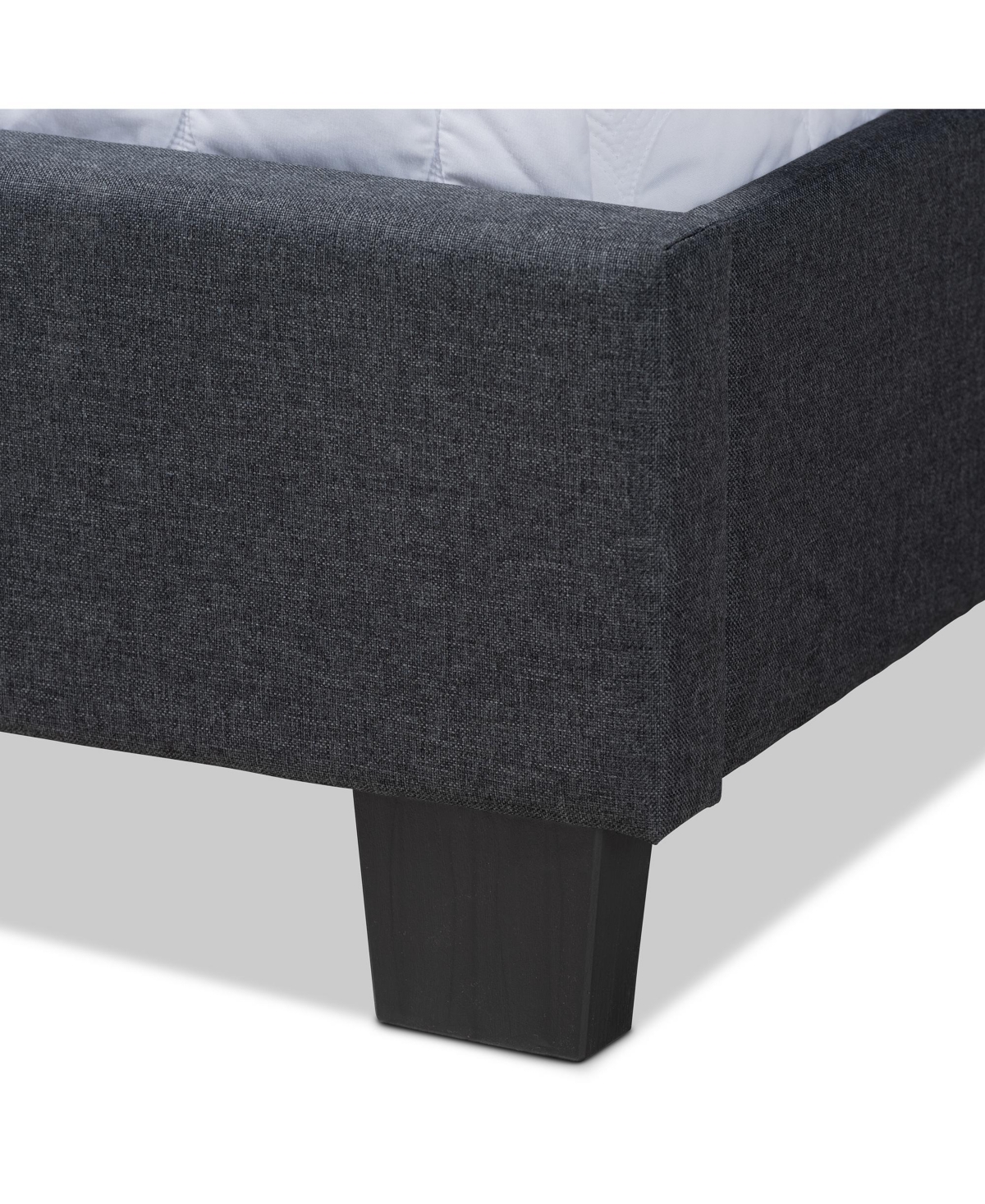 Ansa Fabric Headboard Platform Queen Bed